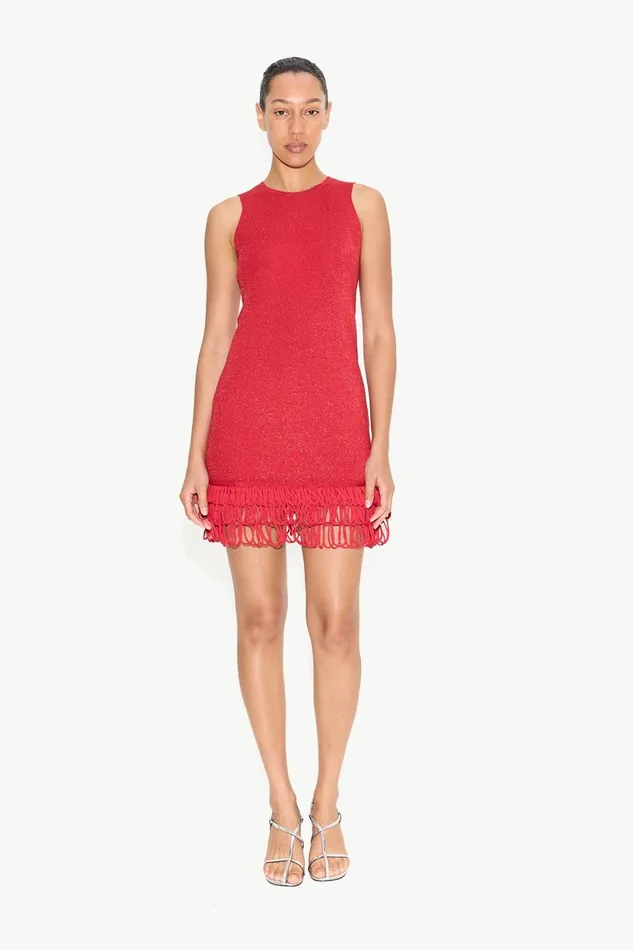 Simon Miller Knitwear Albers Knit Mini Dress In Lucky Red 8211 Women