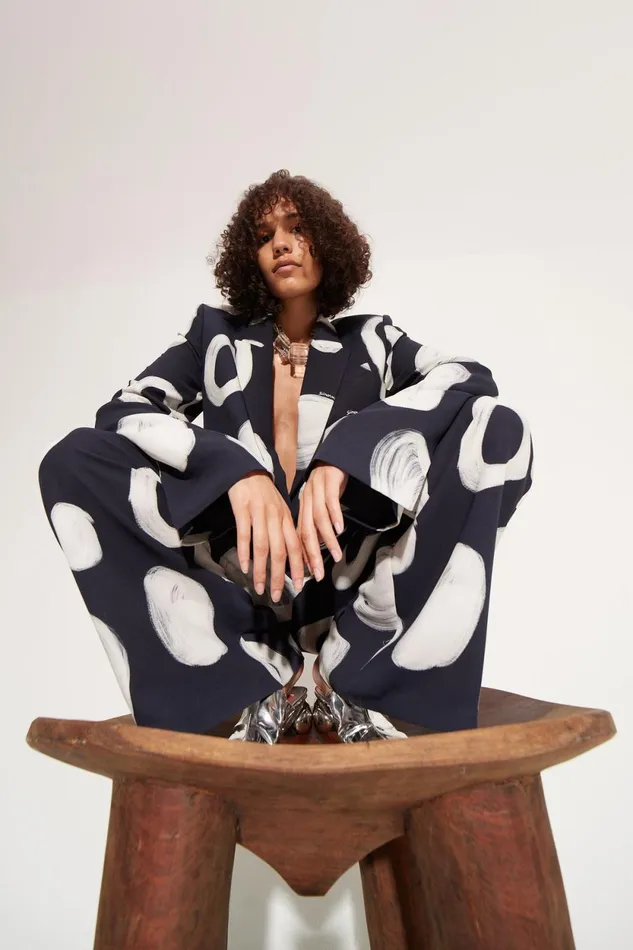 Simon Miller Outerwear Lennox Crepe Jacket In Painted Dot 8211 Women