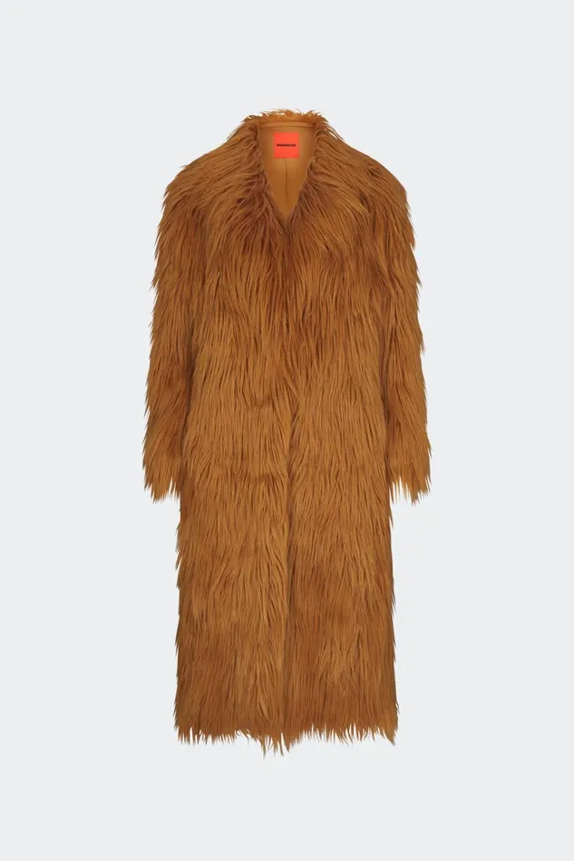 Simon Miller Outerwear Lett Shaggy Faux Fur Coat In Wheat 8211 Women