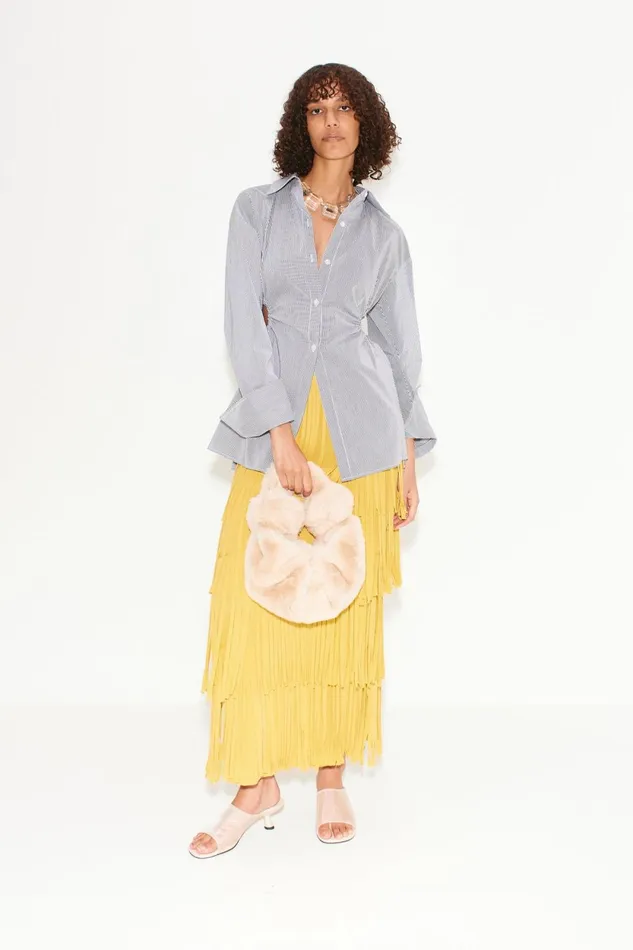 Simon Miller Poplin Lolo Poplin Top In Pinstripe Cotton 8211 Women