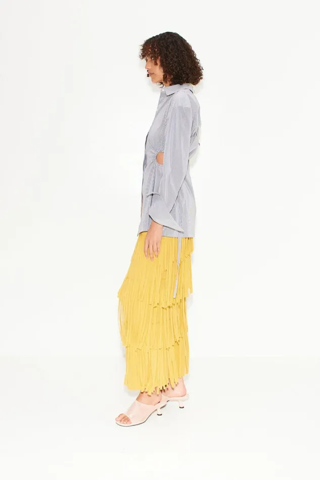 Simon Miller Poplin Lolo Poplin Top In Pinstripe Cotton 8211 Women