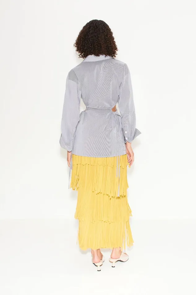 Simon Miller Poplin Lolo Poplin Top In Pinstripe Cotton 8211 Women