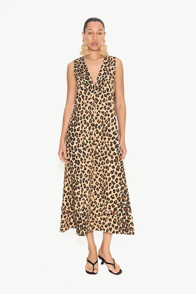 Simon Miller Poplin Mar Poplin Dress In Cheetah Cotton 8211 Women