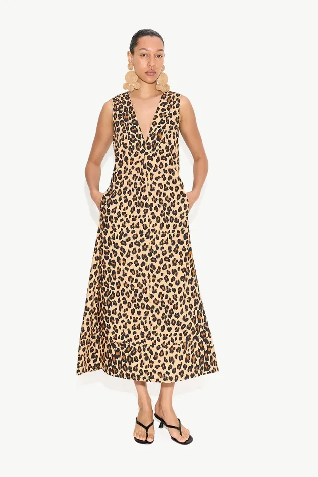 Simon Miller Poplin Mar Poplin Dress In Cheetah Cotton 8211 Women Simon Miller Poplin Mar Poplin Dress In Cheetah Cotton 8211 Women