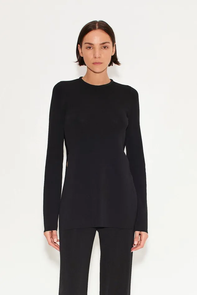 Simon Miller Tops Simon Miller Knits By Canoga Long Sleeve Top In Black 8211 Women
