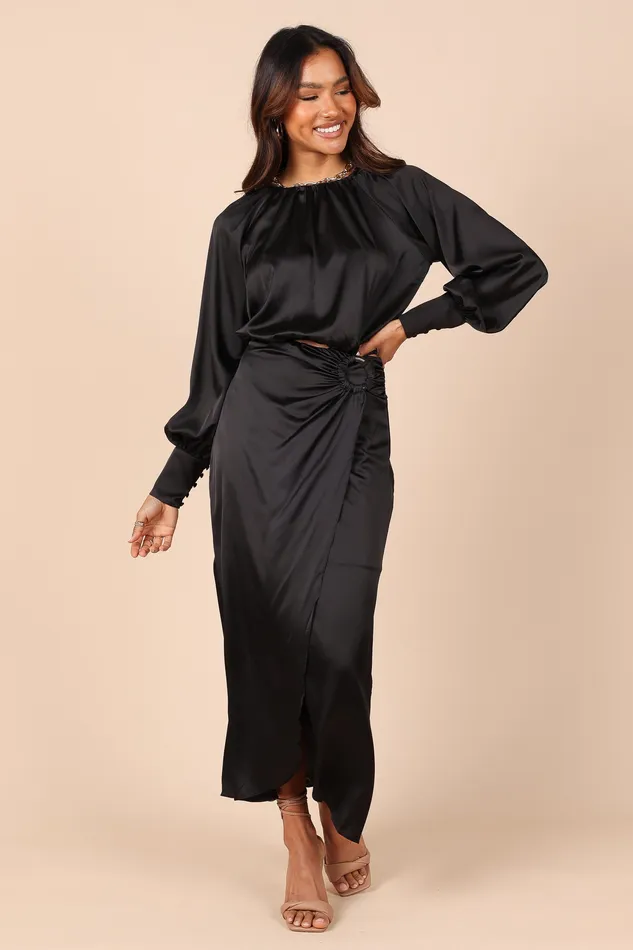 Skirts Natasha Two Piece Set 8211 Black Black 8211 petalandpup Women