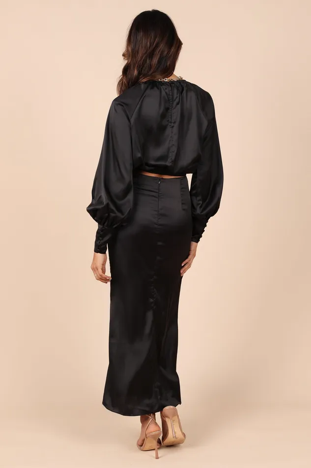 Skirts Natasha Two Piece Set 8211 Black Black 8211 petalandpup Women