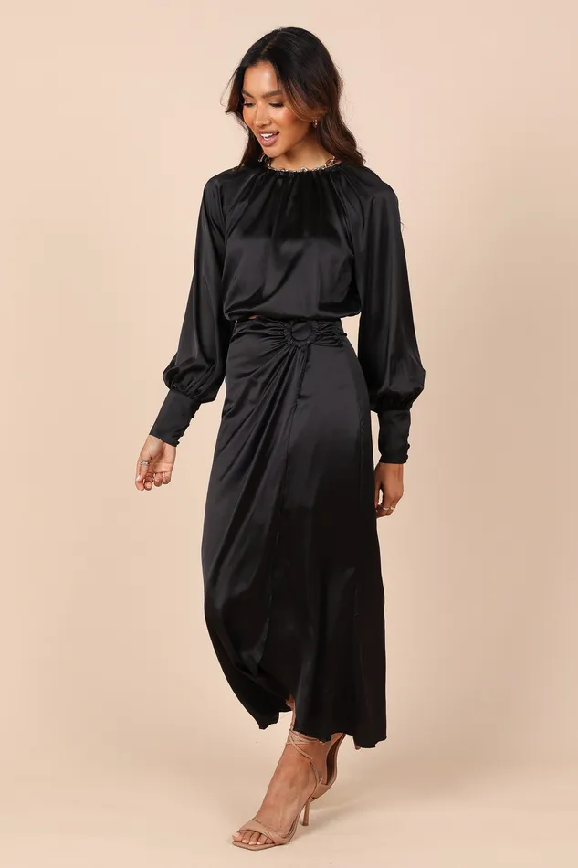Skirts Natasha Two Piece Set 8211 Black Black 8211 petalandpup Women