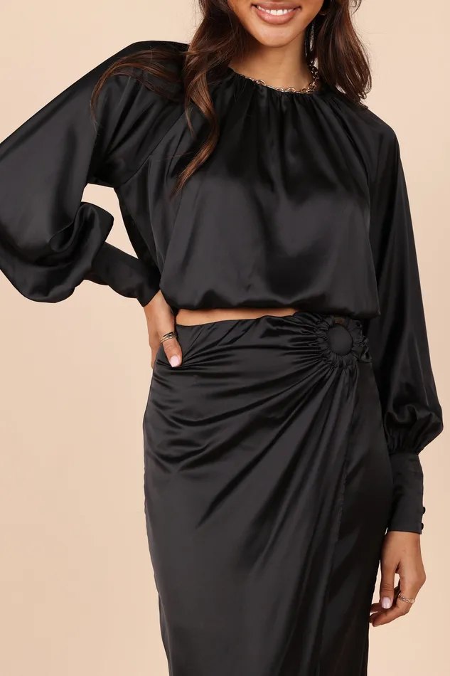 Skirts Natasha Two Piece Set 8211 Black Black 8211 petalandpup Women