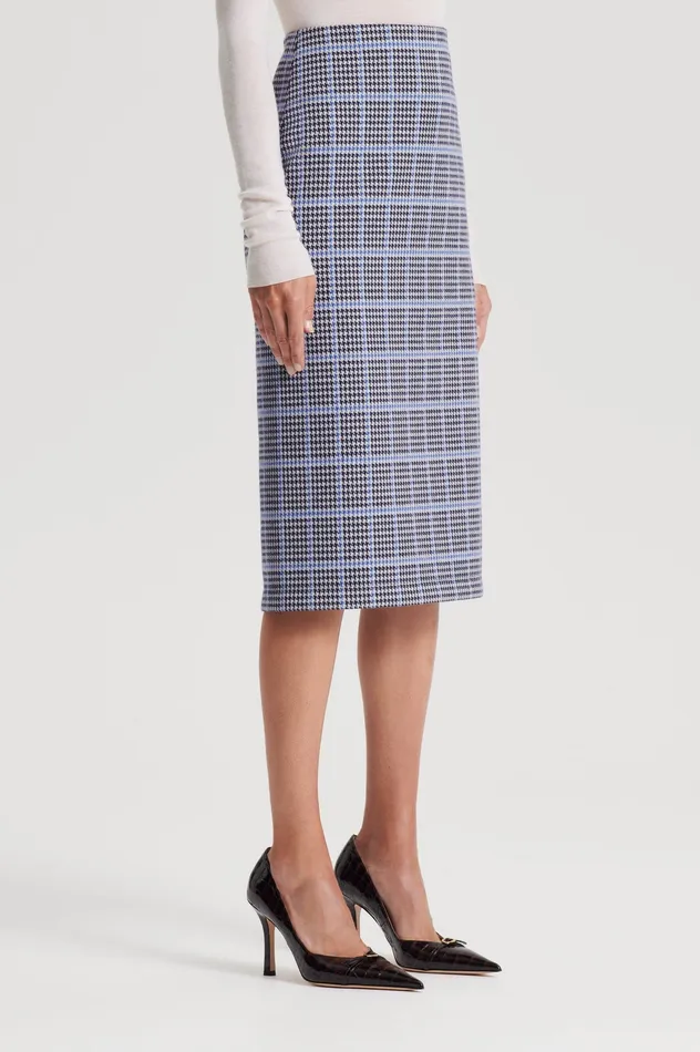 Skirts Scanlan Theodore Women PLAID SCUBA SKIRT COBALT
