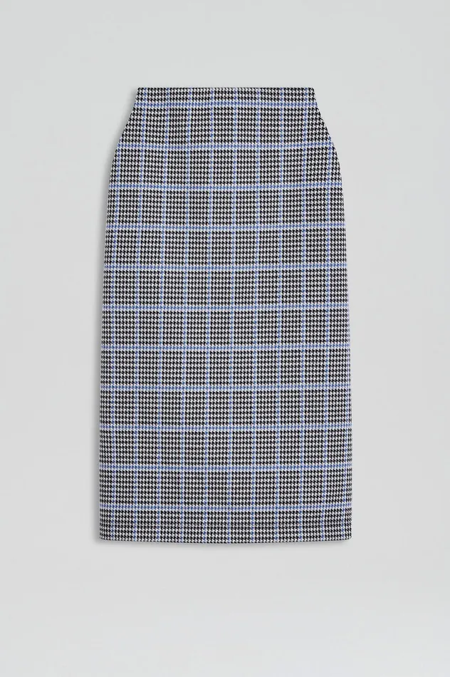 Skirts Scanlan Theodore Women PLAID SCUBA SKIRT COBALT