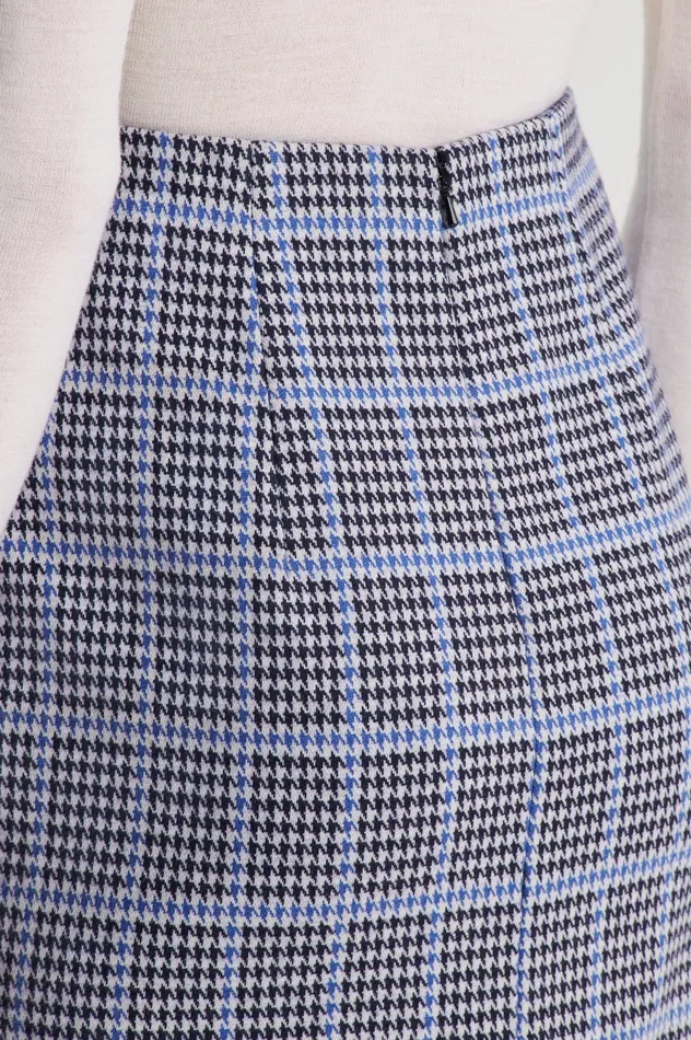 Skirts Scanlan Theodore Women PLAID SCUBA SKIRT COBALT