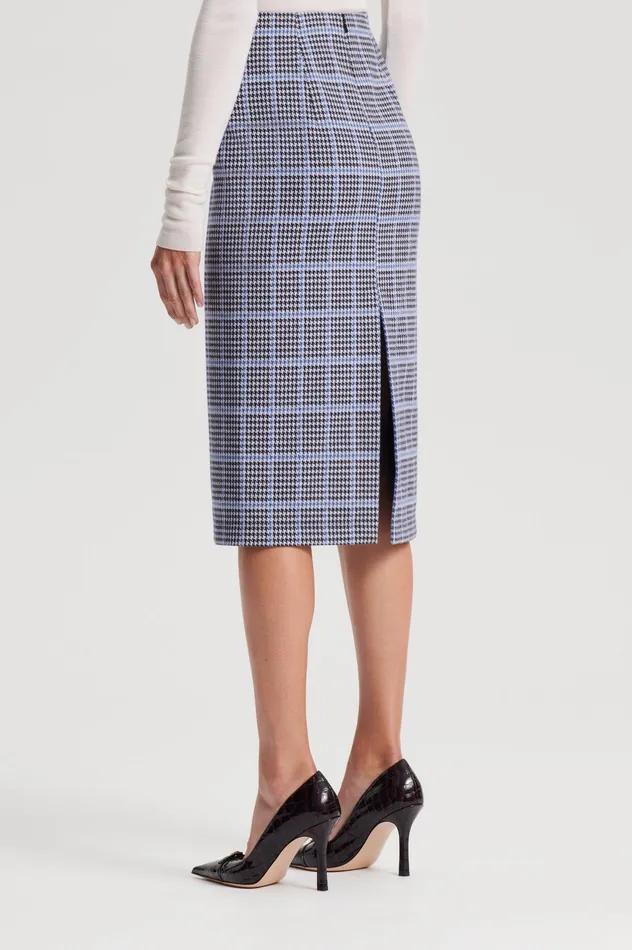 Skirts Scanlan Theodore Women PLAID SCUBA SKIRT COBALT