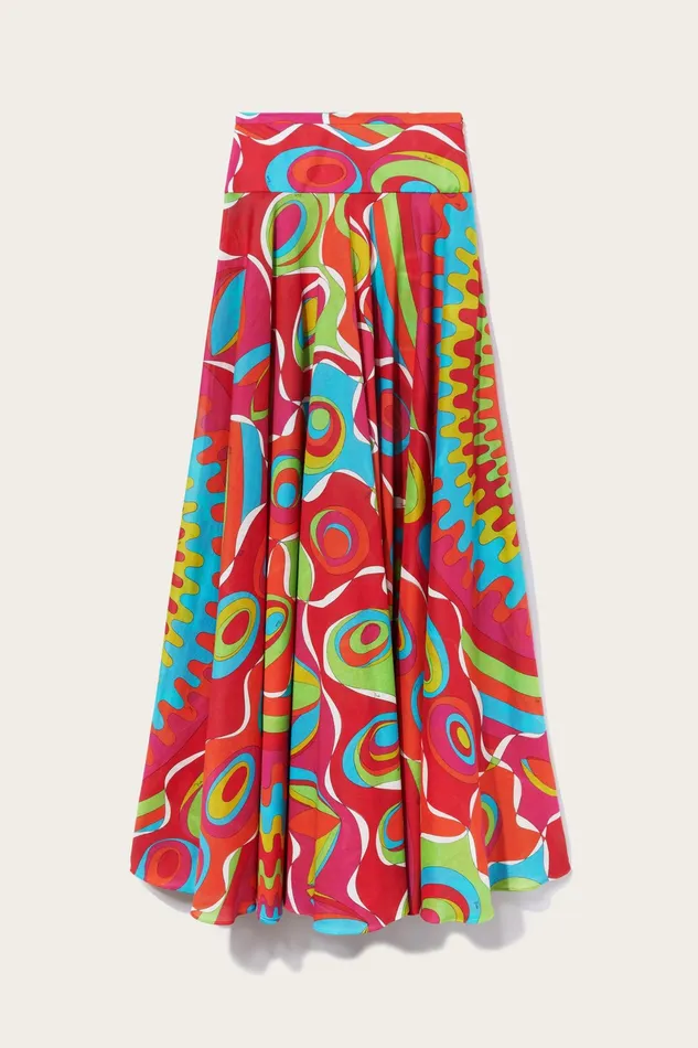 Skirts Women PUCCI BersaglioPrint Cotton Long Skirt