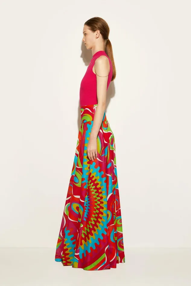 Skirts Women PUCCI BersaglioPrint Cotton Long Skirt