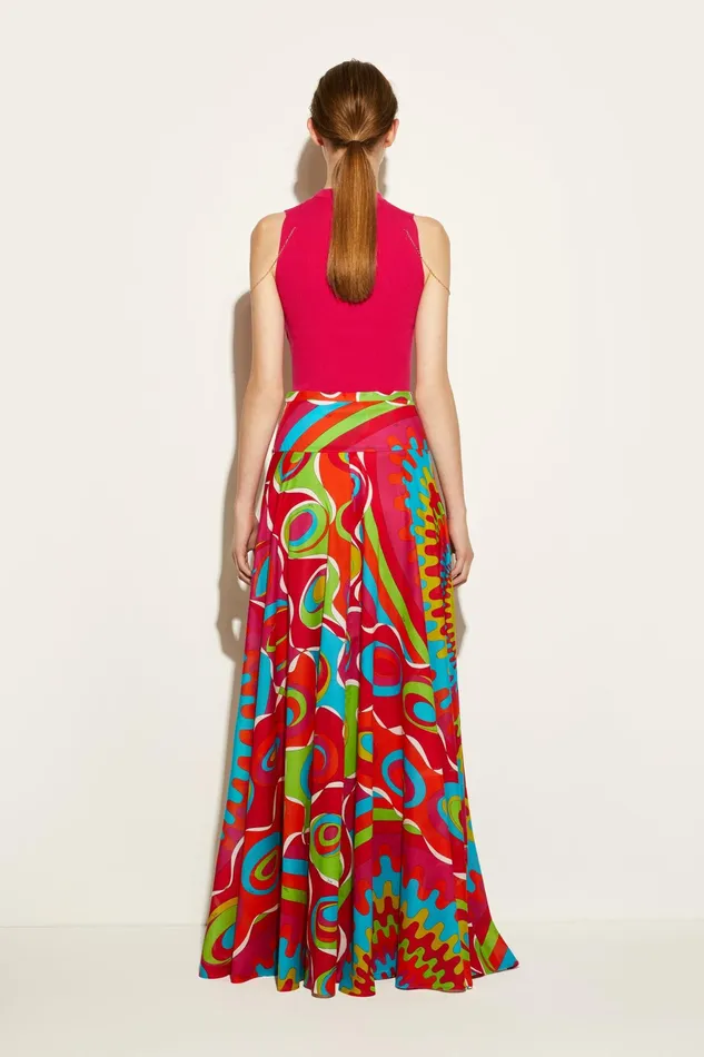 Skirts Women PUCCI BersaglioPrint Cotton Long Skirt