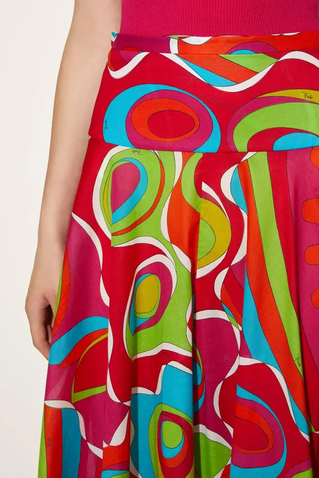 Skirts Women PUCCI BersaglioPrint Cotton Long Skirt