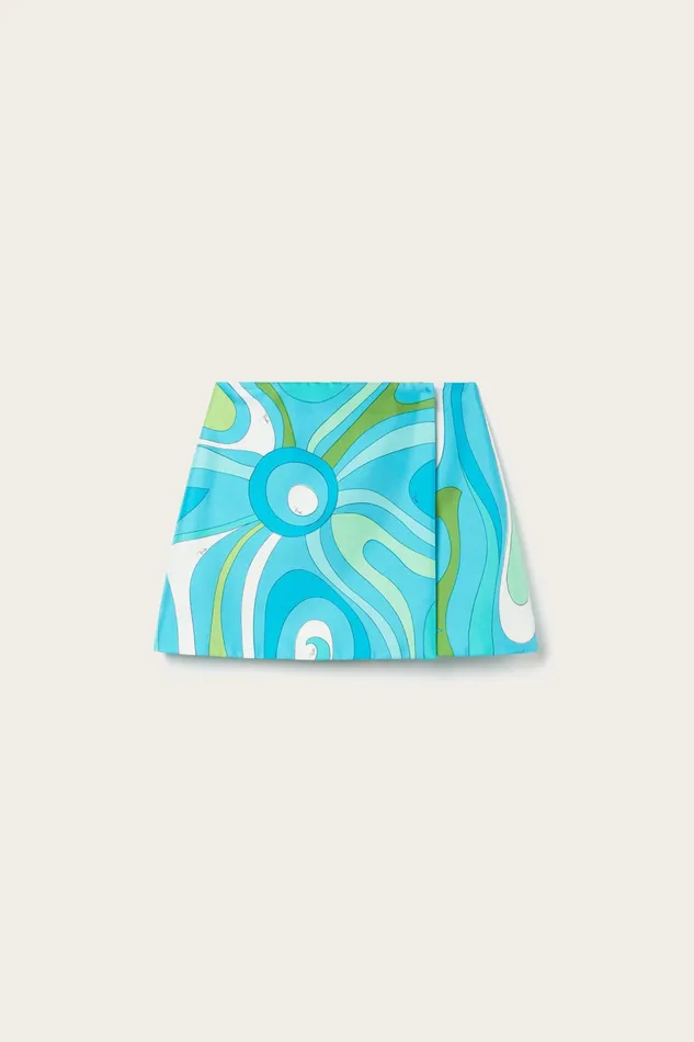 Skirts Women PUCCI MarmoPrint SilkTwill Mini Skirt