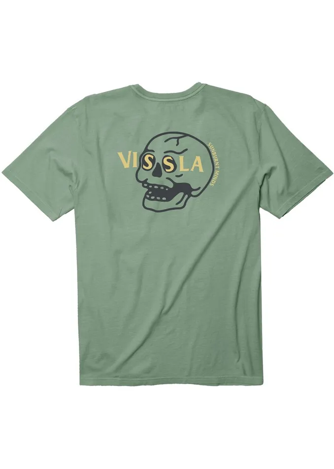 Skully Ss Pkt Tee Pine Men Premium Tees Vissla