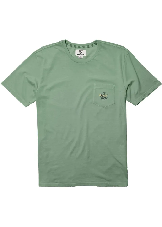 Skully Ss Pkt Tee Pine Men Premium Tees Vissla