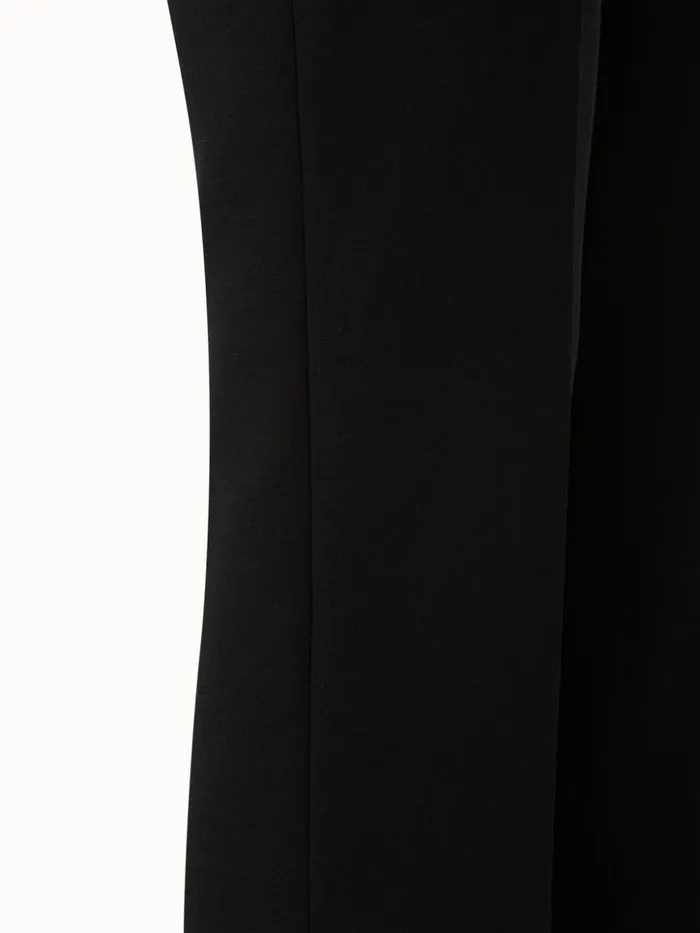 Slim Leg Wool Pants Black Women Akris Pants