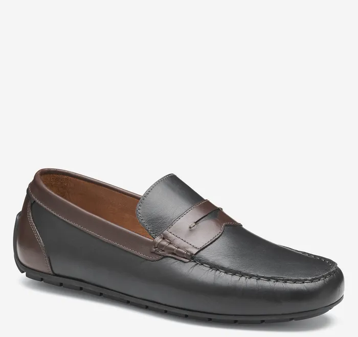 SlipOns and Loafers Beck Penny Loafer BlackMahogany Full Grain Johnston and Murphy Men