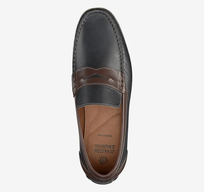SlipOns and Loafers Beck Penny Loafer BlackMahogany Full Grain Johnston and Murphy Men