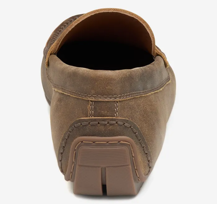 SlipOns and Loafers Johnston and Murphy Men Baldwin Driver Penny Loafer Brown American Full Grain