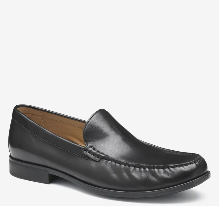 SlipOns and Loafers Men Johnston and Murphy Harrison Venetian Loafer Black Glove Leather