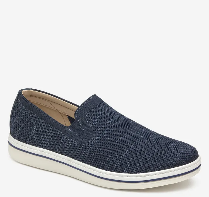 SlipOns and Loafers Trenton Knit SlipOn Navy Knit Johnston and Murphy Men