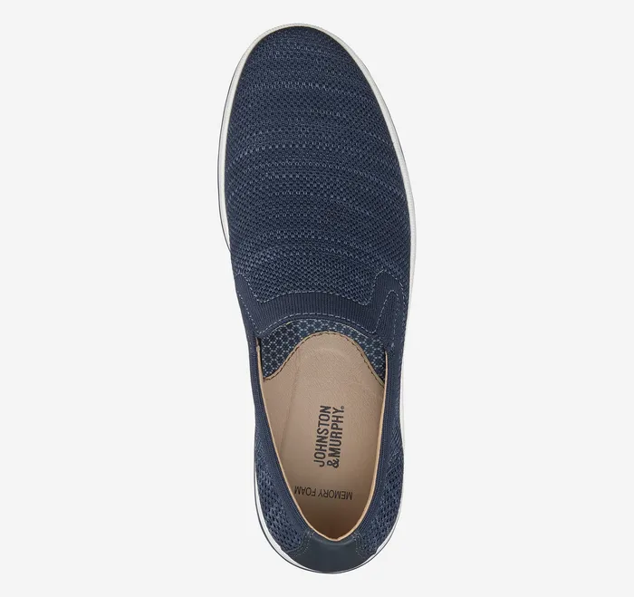 SlipOns and Loafers Trenton Knit SlipOn Navy Knit Johnston and Murphy Men