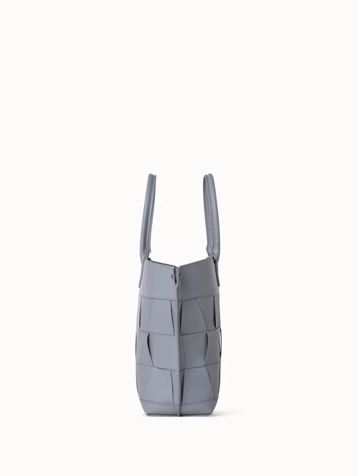 Small Ai Messenger Bag In Braided Leather Trapezoids Felt Women Akris Tote Bags
