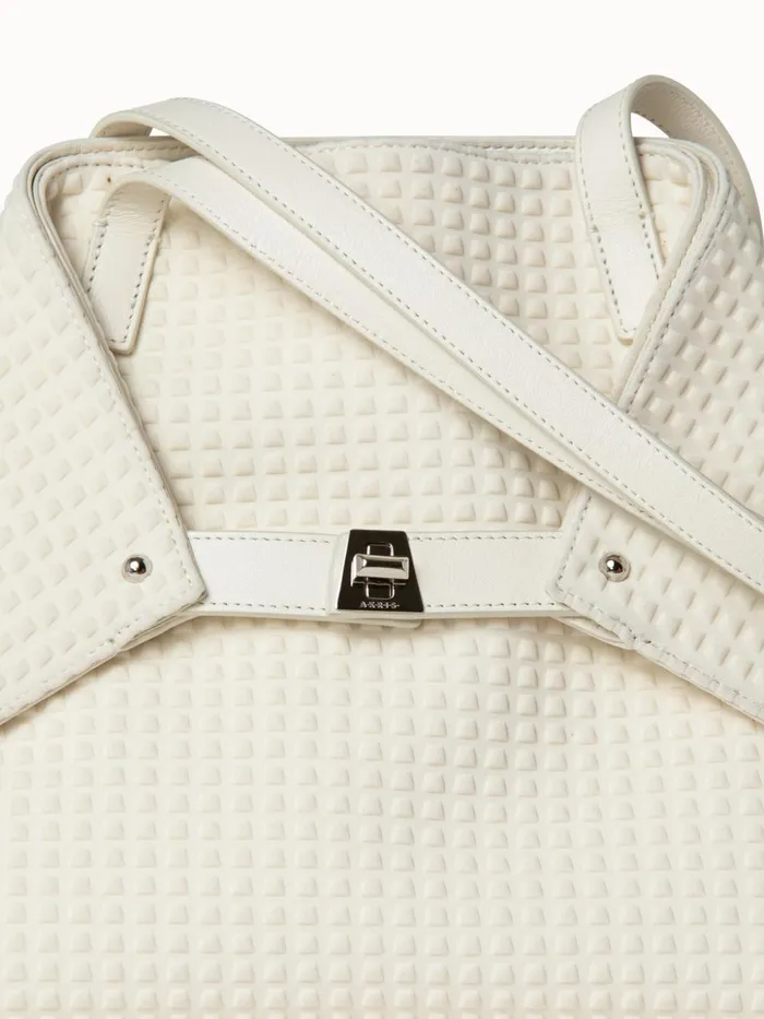 Small Ai Shoulder Bag In Techno Trapezoid Fabric White Women Akris Tote Bags
