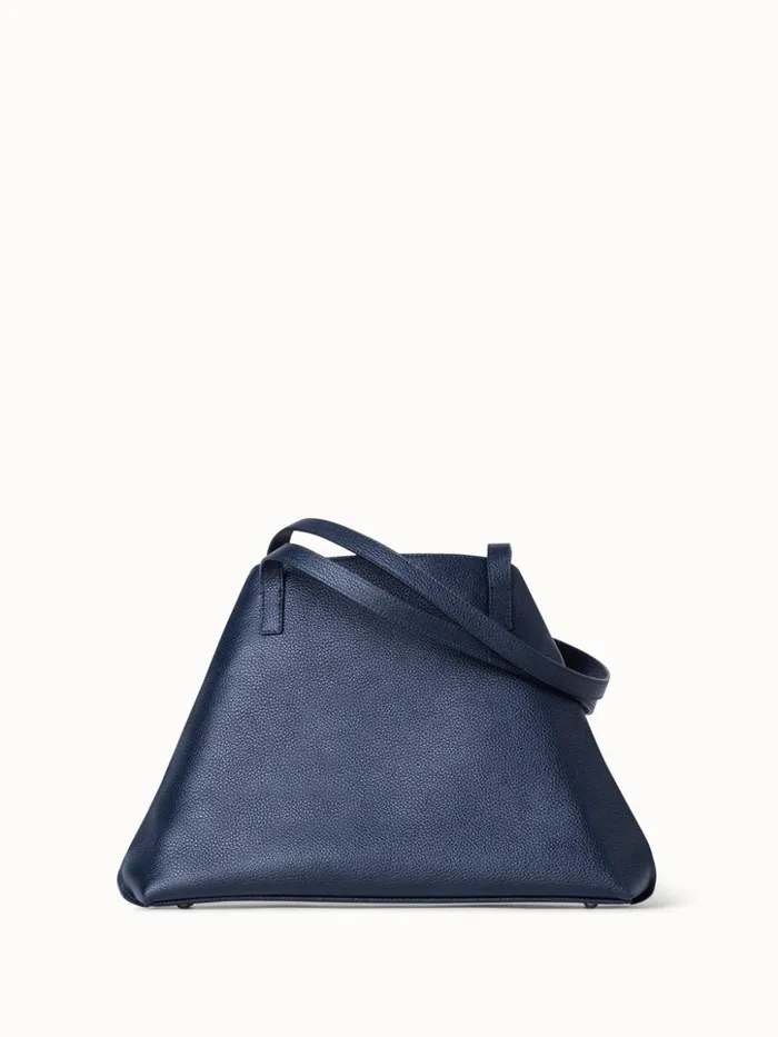 Small Ai Shoulder Bag In Woven Leather With Fringes Denimwhite Women Akris Shoulder Bags