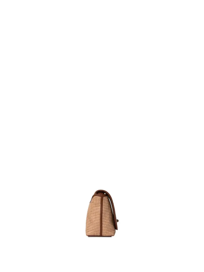 Small Anouk Day Bag In Raffia Camelcaramel Women Akris Shoulder Bags
