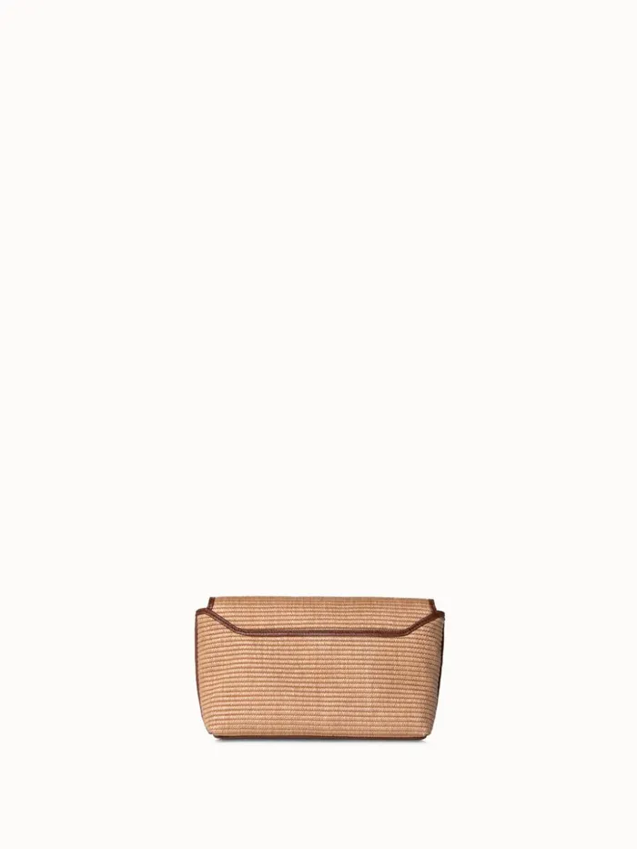 Small Anouk Day Bag In Raffia Camelcaramel Women Akris Shoulder Bags