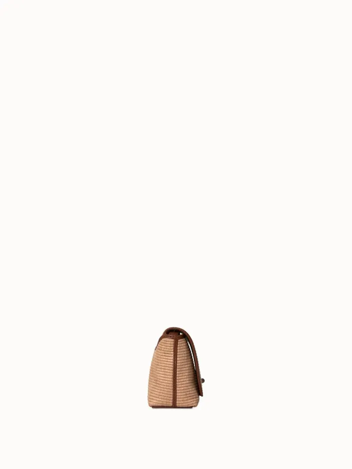 Small Anouk Day Bag In Raffia Camelcaramel Women Akris Shoulder Bags