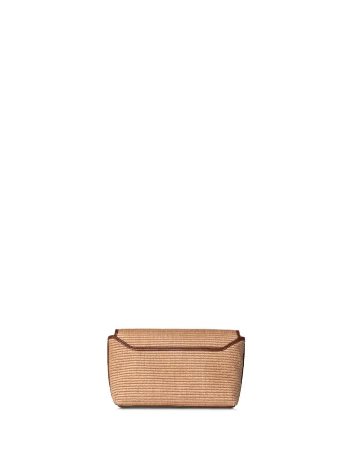 Small Anouk Day Bag In Raffia Camelcaramel Women Akris Shoulder Bags