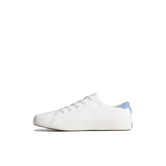 Sneakers Women Sperry Sandy Gingham Sneaker White Textile Woven