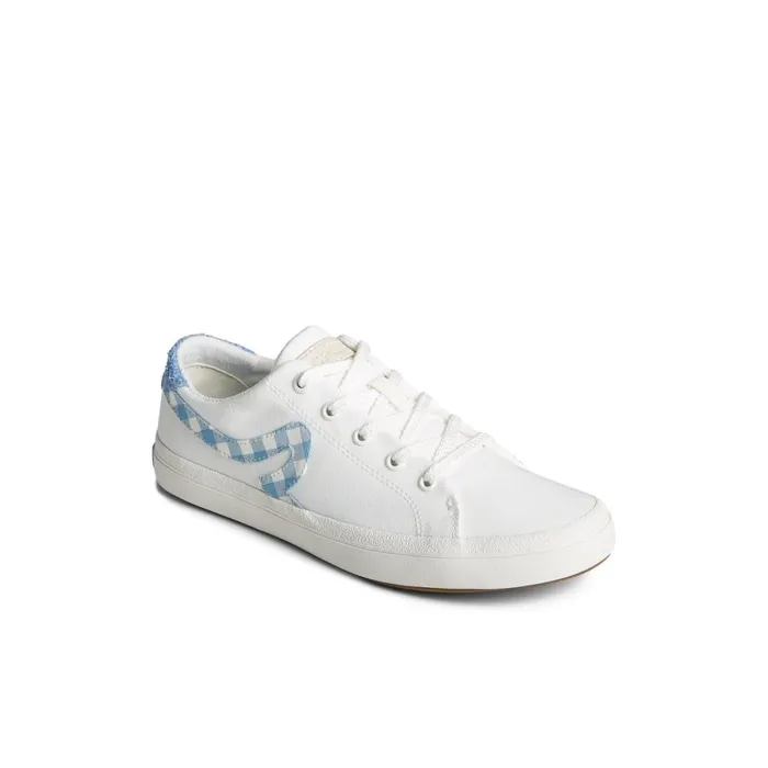 Sneakers Women Sperry Sandy Gingham Sneaker White Textile Woven