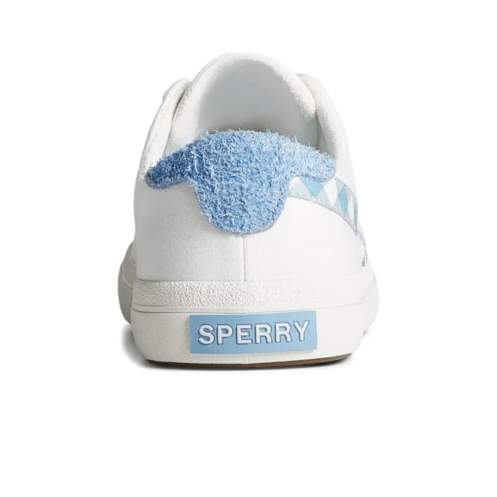 Sneakers Women Sperry Sandy Gingham Sneaker White Textile Woven
