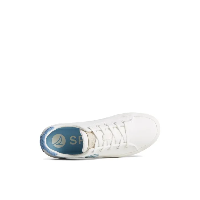Sneakers Women Sperry Sandy Gingham Sneaker White Textile Woven
