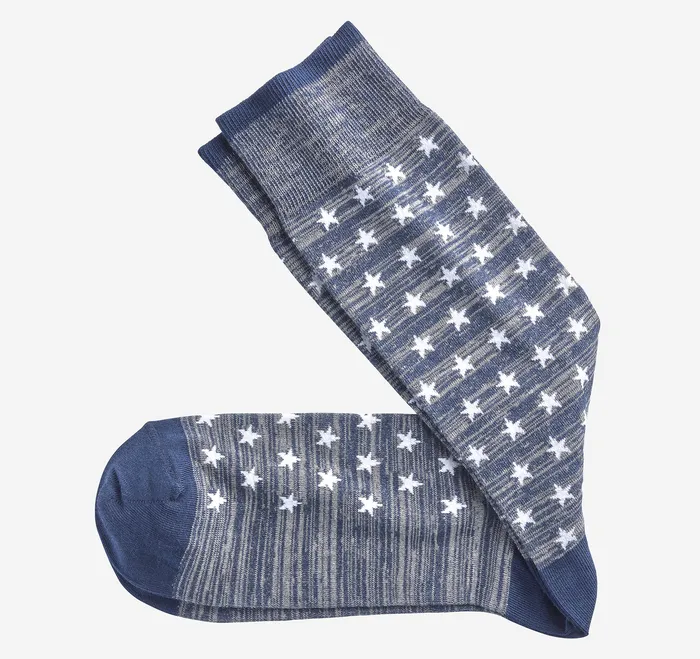 Socks Johnston and Murphy Men Novelty Socks Navy Stars