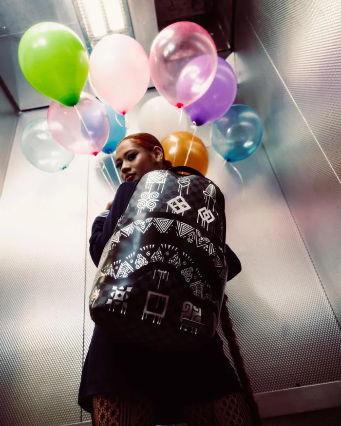 SPRAYGROUND Backpacks AFRICAN INTELLIGENCE 9 POWER GLYPHICS BACKPACK 8211 SANDFLOWER COLLAB 8211 Universal SPRAYGROUND Backpacks AFRICAN INTELLIGENCE 9 POWER GLYPHICS BACKPACK 8211 SANDFLOWER COLLAB 8211 Universal