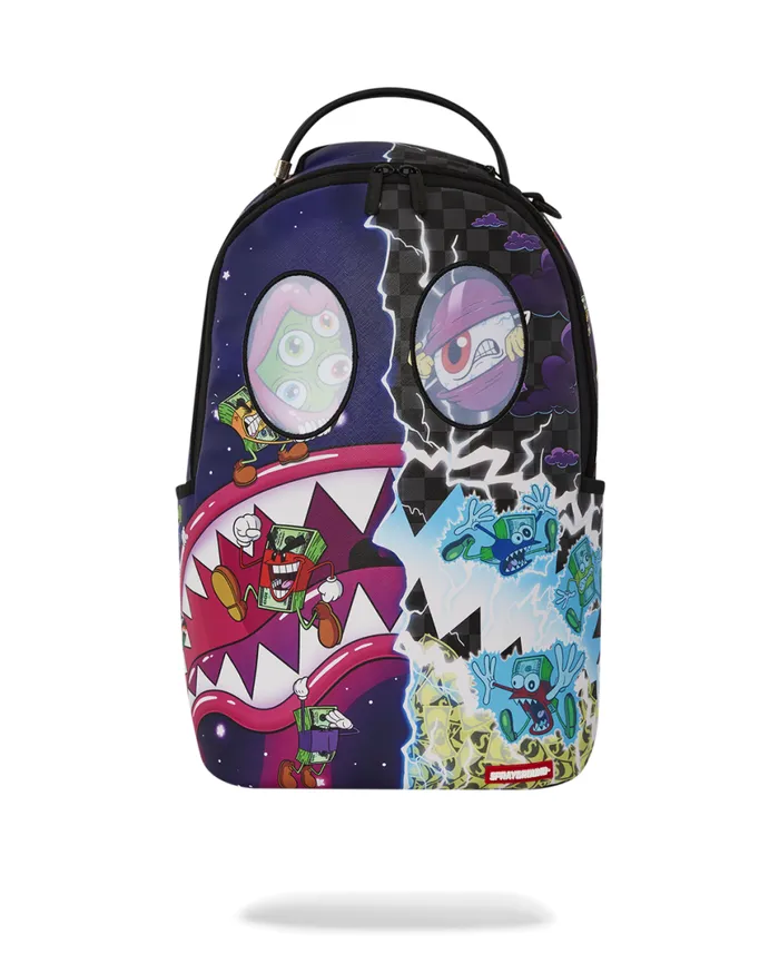 SPRAYGROUND Backpacks MONEY BOYS SPLIT CRAZY EYES 8211 6 REMOVABLE VELCRO EYE PATCHES 8211 Universal