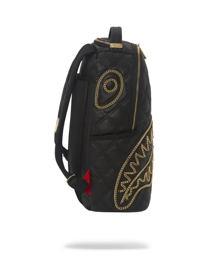 SPRAYGROUND Backpacks NOIR QUILT GOLD CHAIN SHARK BACKPACK DLXV 8211 Universal SPRAYGROUND Backpacks NOIR QUILT GOLD CHAIN SHARK BACKPACK DLXV 8211 Universal