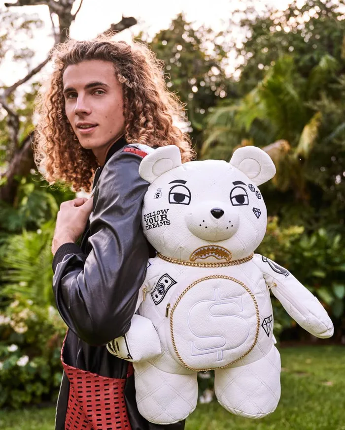 SPRAYGROUND Backpacks RIVIERA LE BLANC GOLD CHAIN MONEYBEAR TEDDYBEAR BACKPACK 8211 Universal SPRAYGROUND Backpacks RIVIERA LE BLANC GOLD CHAIN MONEYBEAR TEDDYBEAR BACKPACK 8211 Universal