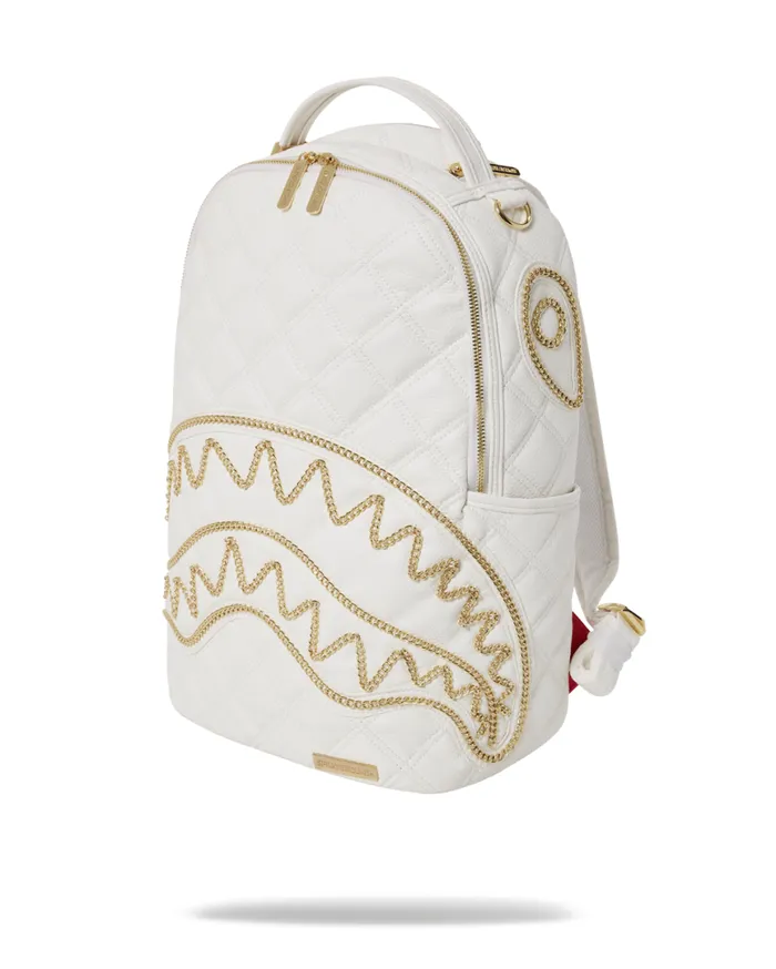 SPRAYGROUND Backpacks RIVIERA LE BLANC GOLD CHAIN SHARK BACKPACK DLXV 8211 Universal SPRAYGROUND Backpacks RIVIERA LE BLANC GOLD CHAIN SHARK BACKPACK DLXV 8211 Universal