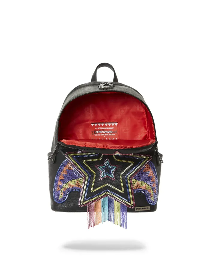 SPRAYGROUND Backpacks STAR RACER AI7 SANDFLOWER COLLAB BEADED SAVAGE BACKPACK 8211 Universal