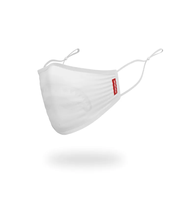 SPRAYGROUND Face Masks ADULT WHITE ON WHITE SHARK FORMFITTING FACE MASK 8211 Universal SPRAYGROUND Face Masks ADULT WHITE ON WHITE SHARK FORMFITTING FACE MASK 8211 Universal